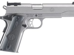 Ruger 6736 SR1911 Target 45 ACP 8+1 5" Stainless Steel Barrel, Low-Glare Serrated Stainless Steel Slide, Stainless Steel Frame w/Beavertail, Deluxe Checkered G10 Grip, Right Hand