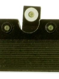 TruGlo TG231G2MW Tritium Pro  High, White Outline Tritium Front/ Green Tritium Rear/Black Nitride Fortress Frame, Compatible w/Glock MOS, Front Post/Rear Dovetail Mount