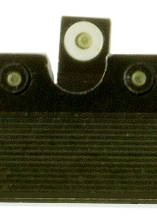 TruGlo TG231G2MW Tritium Pro  High, White Outline Tritium Front/ Green Tritium Rear/Black Nitride Fortress Frame, Compatible w/Glock MOS, Front Post/Rear Dovetail Mount
