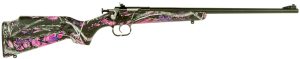 Crickett KSA2160 Youth  22 LR 1rd 16.12" Barrel & Receiver, Fixed Front/Adjustable Rear Peep Sight, Hydro Dipped Muddy Girl Synthetic Stock w/11.5" LOP, Rebounding Firing Pin Safety