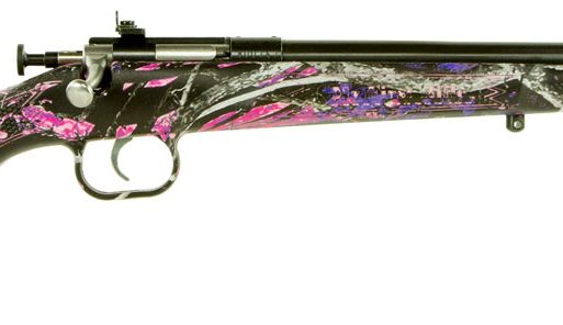 Crickett KSA2160 Youth  22 LR 1rd 16.12" Barrel & Receiver, Fixed Front/Adjustable Rear Peep Sight, Hydro Dipped Muddy Girl Synthetic Stock w/11.5" LOP, Rebounding Firing Pin Safety