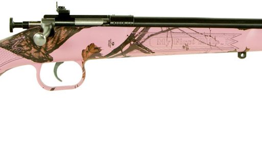 Crickett KSA2161 Youth  22 LR 1rd 16.12" Blued Single Shot Barrel, Blued Stainless Steel Receiver, Mossy Oak Pink Blaze Fixed Synthetic Stock, Right Hand