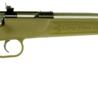 Crickett KSA2243 My First Rifle  Youth 22 LR 1rd 16.13" Stainless Steel Barrel, Blued Drilled & Tapped Receiver, Desert Tan w/Webbing Fixed Synthetic Stock, Right Hand