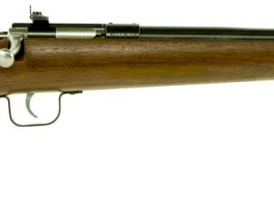 Crickett KSA2238 Youth  22 LR 1rd 16.12" Blued Barrel & Receiver, Fixed Front/Adjustable Rear Peep Sights, Walnut Stock w/11.5" LOP, Rebounding Firing Pin Safety