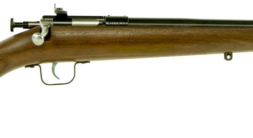 Crickett KSA2238 Youth  22 LR 1rd 16.12" Blued Barrel & Receiver, Fixed Front/Adjustable Rear Peep Sights, Walnut Stock w/11.5" LOP, Rebounding Firing Pin Safety