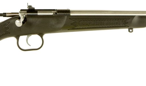 Crickett KSA2245 Youth  22 LR 1rd  16.12" Stainless Steel Barrel, Fixed Front/Adjustable Rear Peep Sights, Black Synthetic Stock w/11.5" LOP, Rebounding Firing Pin Safety