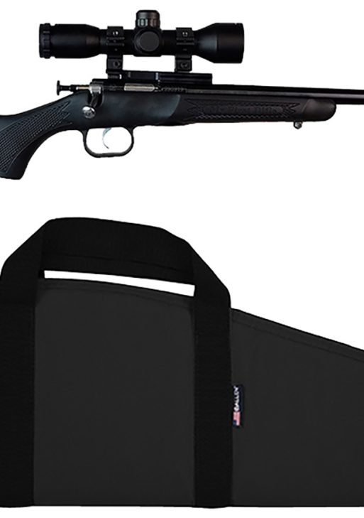 Crickett KSA2240BSC Youth Package 22 LR Caliber with 1rd Capacity, 16.12" Barrel, Blued Metal Finish & Black Synthetic Stock Right Hand (Youth) Includes Scope & Case