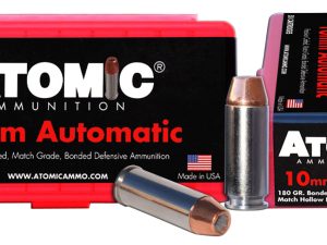 Atomic Ammunition 00432 Pistol Precision Craft 10mmAuto 180gr Bonded Match Hollow Point 50 Per Box/10 Case