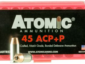 Atomic Ammunition 00412 Pistol Precision Craft 45ACP +P 185gr Bonded Match Hollow Point 50 Per Box/10 Case