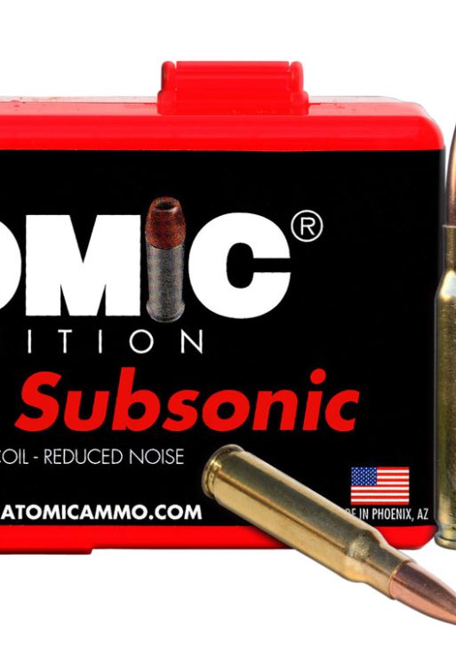 Atomic Ammunition 00430 Rifle Subsonic 308 Win 175 gr SubSonic 50 Per Box/ 10 Case