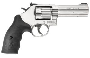 Smith & Wesson 160584 Model 617  22 LR  Stainless Steel 4" Barrel & 10 Shot Cylinder, Satin Stainless Steel K-Frame, Black Polymer Grip,Internal Lock