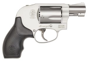 Smith & Wesson 163070 Model 638 *CA Compliant 38 Special + P 5 Shot 1.88" Stainless Steel Barrel/Cylinder, Matte Silver Aluminum Alloy J-Frame, Polymer Grip, Internal Lock, Concealed Hammer