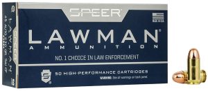 Speer 53885 Lawman Training Clean-Fire 45ACP 230gr Total Metal Jacket Round Nose 50 Per Box/20 Case