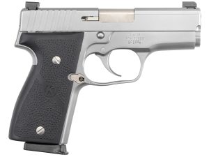 Kahr Arms K9093NA K  9mm Luger Caliber with 3.50" Barrel, 7+1 Capacity, Overall Matte Stainless Steel Finish, Serrated Slide, Textured Wraparound Black Polymer Grip & TruGlo Night Sights