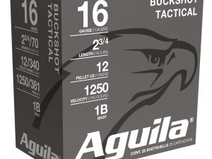 Aguila 1C1601BA Buckshot High Velocity 16Gauge 2.75" 1 1/8oz 1Buck Shot 25 Per Box/10 Case