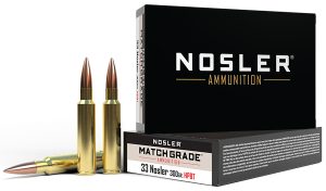 Nosler 60031 Match Grade  33Nosler 300gr Custom Competition Hollow Point Boat Tail 20 Per Box/10 Case