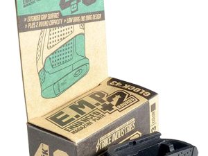 Strike Industries EMPG43B Enhanced Magazine Plate  made of Polymer with Black Finish & Extra Gripping Surface for Glock 43 Magazines (Adds 2rds)