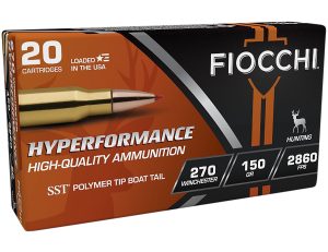 Fiocchi 270HSB Hyperformance  270Win 150gr Super Shock Tip 20 Per Box/10 Case
