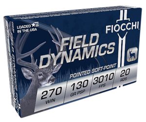 Fiocchi 270SPB Field Dynamics  270Win 130gr Pointed Soft Point 20 Per Box/10 Case