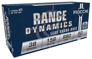 Fiocchi 38C Range Dynamics  38Special 158gr Lead Round Nose 50 Per Box/20 Case