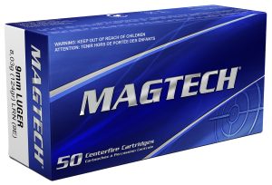 Magtech 9E Range/Training  9mmLuger 124gr Lead Round Nose 50 Per Box/20 Case