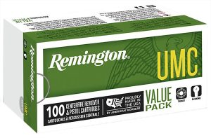 Remington Ammunition 23753 UMC Value Pack 9mmLuger 115gr Jacketed Hollow Point 100 Per Box/6 Case