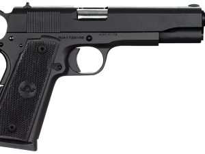 Rock Island 51473 GI Standard FS 45 ACP Caliber with 5" Barrel, 8+1 Capacity, Overall Black Parkerized Finish Steel, Beavertail Frame, Serrated Slide & Black Rubber Grip