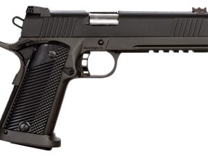 Rock Island 51567 Tac Ultra FSHC 45 ACP Caliber with 5" Barrel, 14+1 Capacity, Overall Black Parkerized Finish Steel, Picatinny Rail/Beavertail Frame, Serrated Slide & Black/Gray G10 Grip