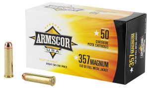 Armscor FAC3576N USA  357Mag 158gr Full Metal Jacket 50 Per Box/20 Case