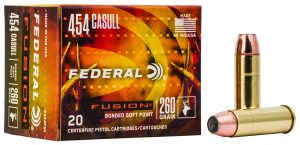 Federal F454FS1 Fusion Handgun 454Casull 260gr Fusion Soft Point 20 Per Box/10 Case