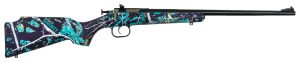 Crickett KSA2172 Youth  22 LR 1rd 16.12" Blued Barrel & Receiver, Fixed Front/Adjustable Rear Peep Sights, Muddy Girl Serenity Synthetic Stock w/11.5" LOP, Rebounding Firing Pin Safety