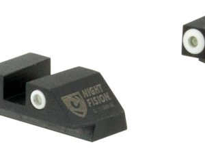 Night Fision GLK001003WGZ Tritium Night Sights For Glock  Green Tritium White Outline Front Sight- Green Tritium Black Outline Rear Sight Glock 17/17L/19/22