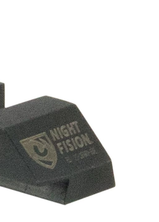 Night Fision GLK001003WGZ Tritium Night Sights For Glock  Green Tritium White Outline Front Sight- Green Tritium Black Outline Rear Sight Glock 17/17L/19/22