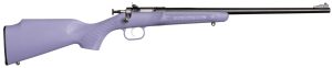 Crickett KSA2306 Youth  22 LR 1rd 16.12" Blued Barrel & Receiver, Fixed Front/Adjustable Rear Peep Sights, Purple Synthetic Stock w/11.5" LOP, Rebounding Firing Pin Safety