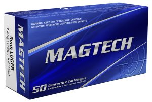 Magtech 9C Range/Training  9mmLuger 115gr Jacketed Hollow Point 50 Per Box/20 Case