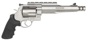 Smith & Wesson 170299 Model 500 Performance Center  500 S&W Mag Stainless Steel 7.50" Barrel With Muzzle Brake & 5rd   Cylinder, Matte Stainless Steel X-Frame, Chromed Hammer & Trigger With Stop