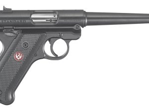 Ruger 40105 Mark IV  22 LR 10+1 6" Satin Stainless Tapered Barrel, Blued Steel Slide & Aluminum Frame Checkered Synthetic Grip