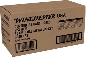 Winchester Ammo W2231000 USA  223Rem 55gr Full Metal Jacket 1000rds *Sold by Case