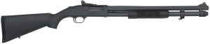 Mossberg 51663 590A1  12 Gauge Pump 3" 8+1 20" Black Parkerized Heavy-Walled Barrel, Black Parkerized Drilled & Tapped Receiver, Black Fixed Synthetic Stock