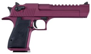 Magnum Research DE44BKC Desert Eagle Black Cherry 44 Mag 7+1 6" Black Barrel, Metallic Black  Cherry Cerakote Serrated Slide, Aluminum Frame w/Picatinny Rail & Beavertail Black Rubber Grips