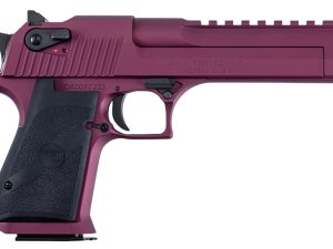 Magnum Research DE44BKC Desert Eagle Black Cherry 44 Mag 7+1 6" Black Barrel, Metallic Black  Cherry Cerakote Serrated Slide, Aluminum Frame w/Picatinny Rail & Beavertail Black Rubber Grips