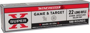 Winchester Ammo X22LRPP1 Super X  22LR 40gr Power Point Copper Plated 100 Per Box/20 Case