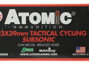 Atomic Ammunition 00474 Rifle Subsonic 7.62x39mm 220gr Hollow Point Boat Tail 50 Per Box/10 Case