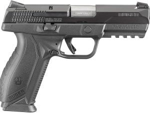 Ruger 8605 American Pro Duty Frame 9mm Luger 17+1 4.20" Stainless Steel Barrel, Black Nitride Serrated Stainless Steel Slide, Black Polymer Frame w/Picatinny Rail, Textured Wraparound Grip, Right Hand