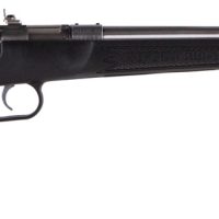 Crickett KSA2295 Youth  22 WMR 1rd 16.12" Blued Barrel & Receiver, Fixed Front/Adjustable Rear Peep Sights, Black Synthetic Stock w/11.5" LOP, Rebounding Firing Pin Safety