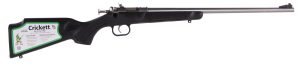 Crickett KSA2295 Youth  22 WMR 1rd 16.12" Blued Barrel & Receiver, Fixed Front/Adjustable Rear Peep Sights, Black Synthetic Stock w/11.5" LOP, Rebounding Firing Pin Safety