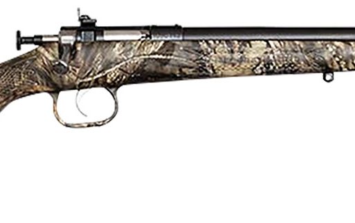Crickett KSA2284 Youth  22 WMR 1rd 16.12" Blued Barrel/Receiver, Fixed Front/Adjustable Rear Peep Sights, Mossy Oak Break-Up Synthetic Stock w/11.5" LOP, Rebounding Firing Pin Safety