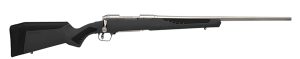 Savage Arms 57049 110 Storm Full Size 338 Win Mag 3+1 24" Matte Stainless Button-Rifled Barrel, Matte Drilled & Tapped Stainless Steel Receiver, AccuStock Matte Gray Synthetic Stock, Right Hand