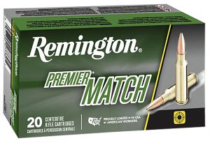 Remington Ammunition 27686 Premier Match 223Rem 77gr Sierra MatchKing BTHP 20 Per Box/10 Case