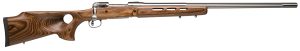 Savage Arms 18517 12 BTCSS Full Size 204 Ruger 4+1 26" Matte Stainless Heavy Fluted Barrel, Matte Stainless Steel Receiver Drilled & Tapped, Satin Brown Thumbhole Laminate Stock, Right Hand